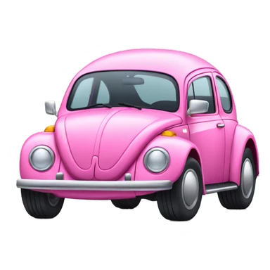 Pink beetle car  sticker
