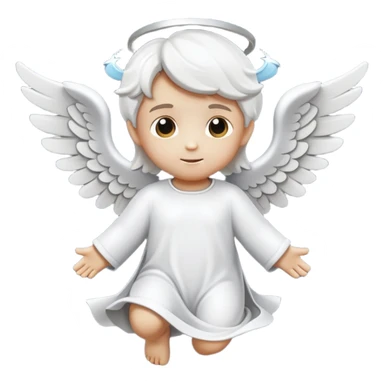 little flying angel kid made in stone sticker
