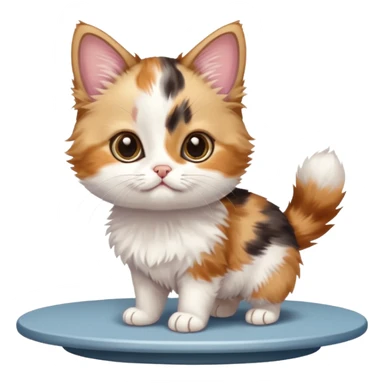 Munchkin kitten standing over the table sticker