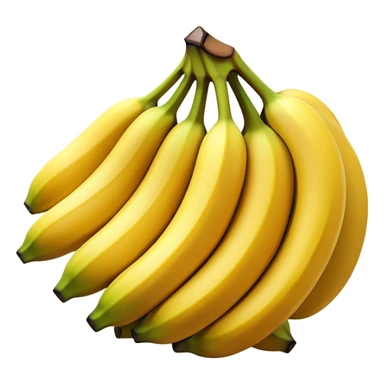 Cinematic bright yellow bananas, smooth peel with gentle curves, slightly ripened, stacked in a charming bunch, warm glowing background, soft and inviting. sticker