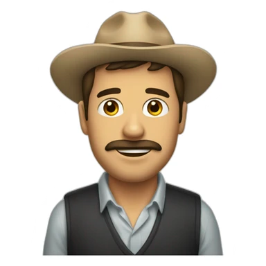 hombre con cara de pera sticker