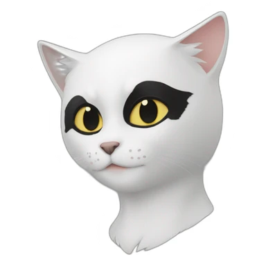 Chat noir et blanc sticker