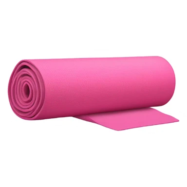 pink half rolled out yoga mat sticker