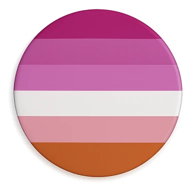 lesbian pride flag, circular badge, modern look, no text sticker