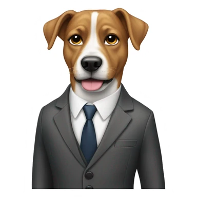 Dog wearing a suit  sticker