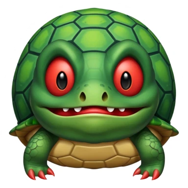 A devil in a turtle carapace sticker