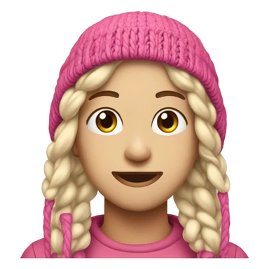 Beanie with ear flaps nu face sticker