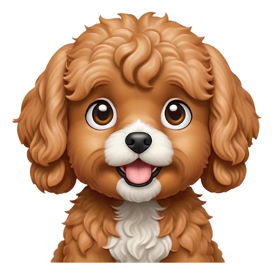 Cinematic Comical Apricot Cavoodle Portrait Emoji, Head tilted dramatically with an exaggeratedly shocked or offended expression, featuring a soft, curly apricot coat with charming white patches, wide, expressive brown eyes filled with exaggerated disbelief, Simplified yet hilariously expressive features, highly detailed, glowing with a slightly sassy glow, high shine, dramatic yet playful, stylized with an air of attitude, bright and endearing, soft glowing outline, capturing the essence of a sassy and over-the-top companion, so meme-worthy it feels like it could side-eye its way into internet fame instantly! sticker