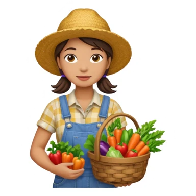 female farmer sticker