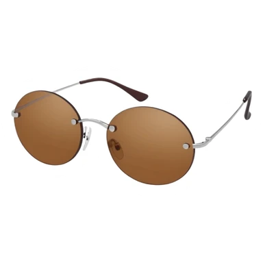 Y2K brown rimless sunglasses sticker