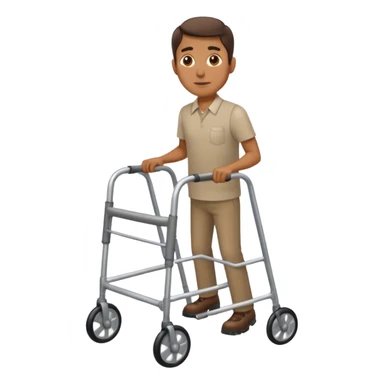 Man using a walker  sticker