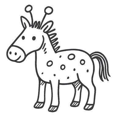 alien horse sticker