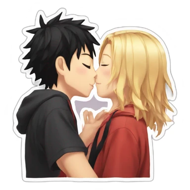 Kenma and Kuroo Kissing  sticker