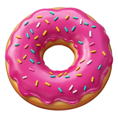 frambuazlı donut sticker