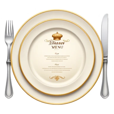 Fancy dinner menu elegant  sticker