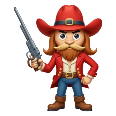 yosemite sam character cartoon with his gun sticker