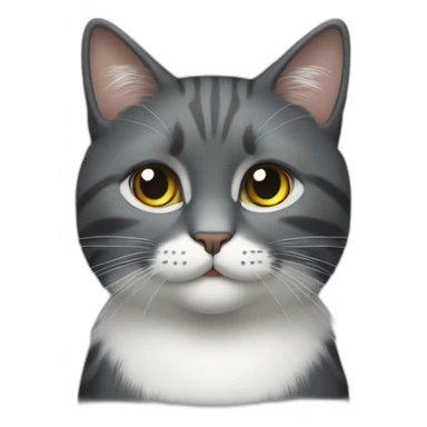 Katze schwarz grau und katze schwarz weiß sticker