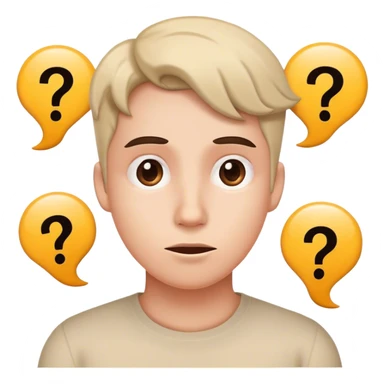 ew with question marks sticker