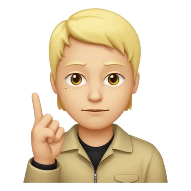 a yellow face with a side eye and a middle finger sticker