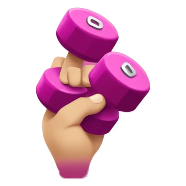 hand with dumbbells sticker