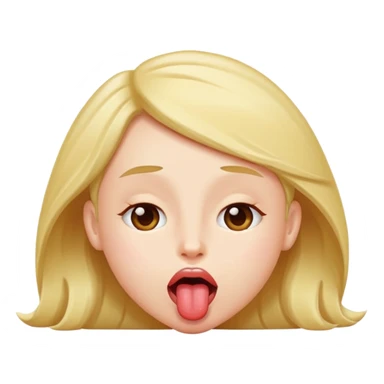 Laying down person with tongue out sticker