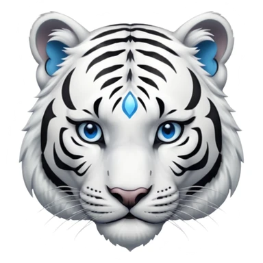white tiger with blue eye sticker