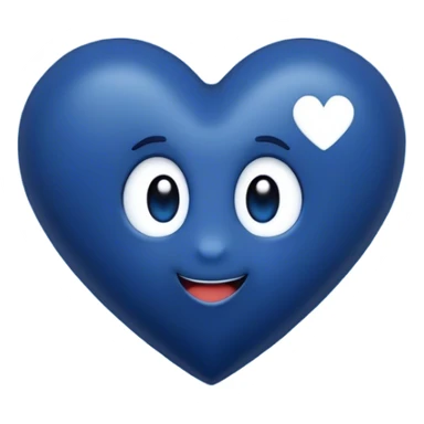 Dark Blue heart with the words Hi Cutie! in the middle  sticker