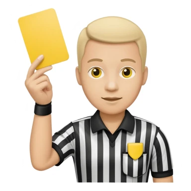 referee holding yellow card sticker