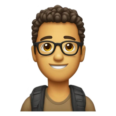 Chico estilo sof boy crunge con lentes sticker