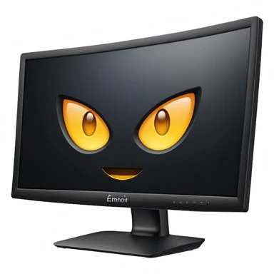 Create a curved monitor for gaming sticker