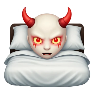 a sleep demon, with glowing eyes, lurking in darkness sticker