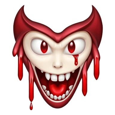 Vampire fangs dripping blood just the teeth  sticker