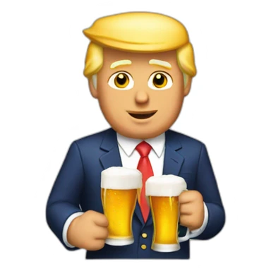 Trump-nu-avec-une-biere sticker