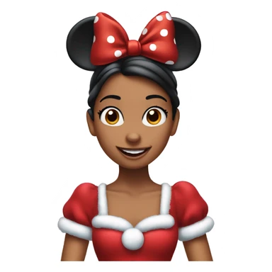 Minnie mouse with Christmas outfit sticker