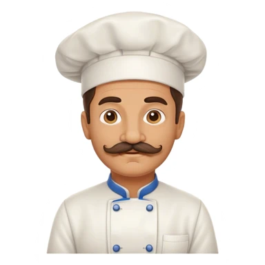 italian chef with mustache sticker