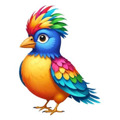 Bird with big balls sticker