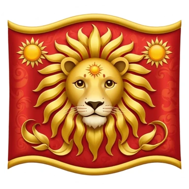 Flag of Lion and Sun sticker