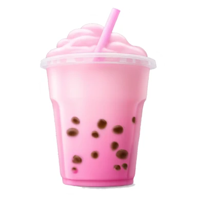 Bubble tea pink milk sticker