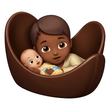 Baby in Chocolate cradle  sticker