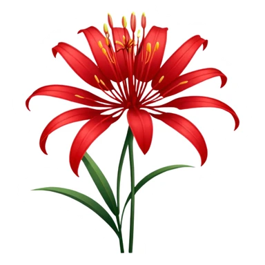 Make me an emoji for red spider lily sticker