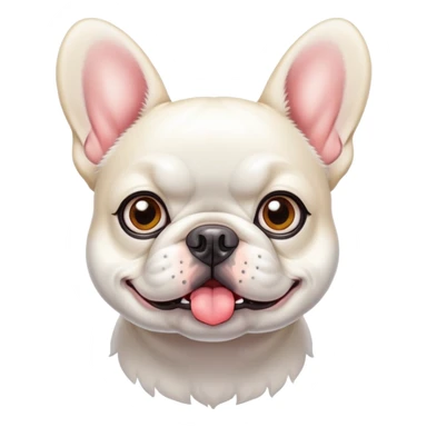Crazy white French bulldog sticker