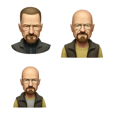 make a full-body emoji of walter white sticker