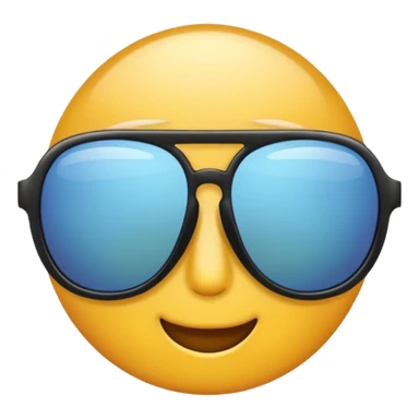 Sunglass emoji but with white glasses sticker