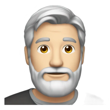 Nate Clark Black and Gray hair Ohio full stack engineer senior with Beard Middle aged sticker