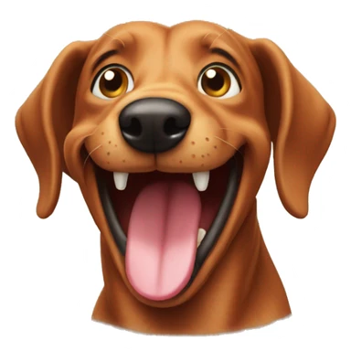 Laughing teckel sticker