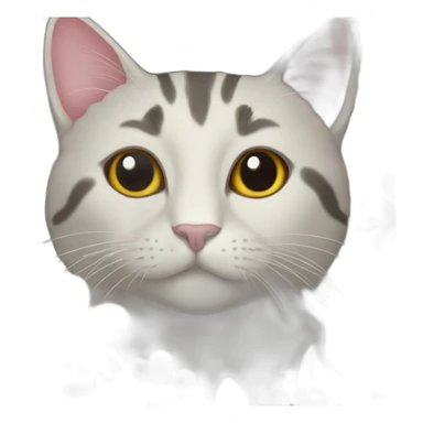 Nice cat with flowers sticker