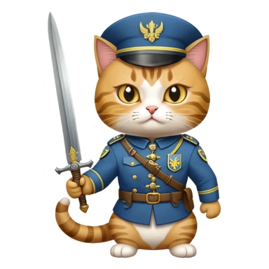 Ukrainian Cat warrior sticker