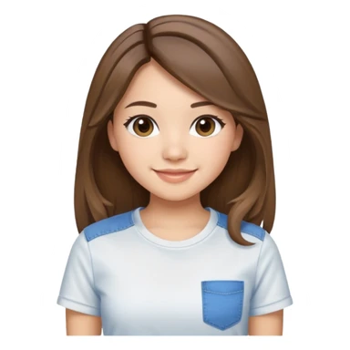 Create a realistic portrait of Pokimane smiling in stylish casual outfit. sticker