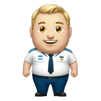 white man. Obese. argentina uniform. laugh sticker