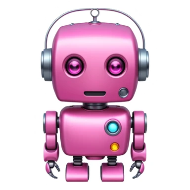 pink robot with 1 eye sticker